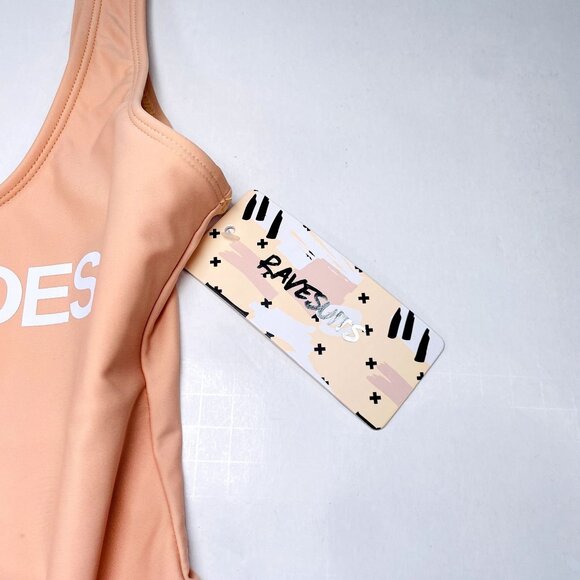 NWT Ravesuits SEND NUDES Womens Nude Low Back Hi Cut One Piece Swimsuit S / M - Picture 6 of 7